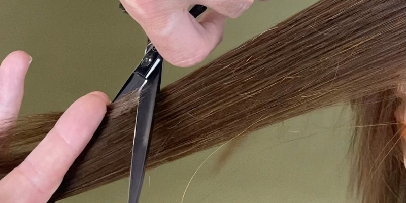Slicing hair cutting technique