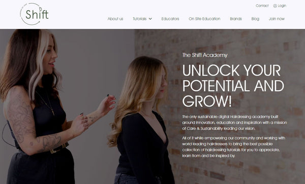 Boost your career with Shift Powered by Leaf a Sustainable Digital Hairdressing Academy